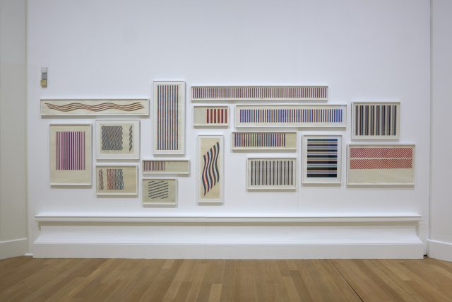 Installation view of the Studies as part of the Bridget Riley exhibition, Royal Scottish Academy © Bridget Riley